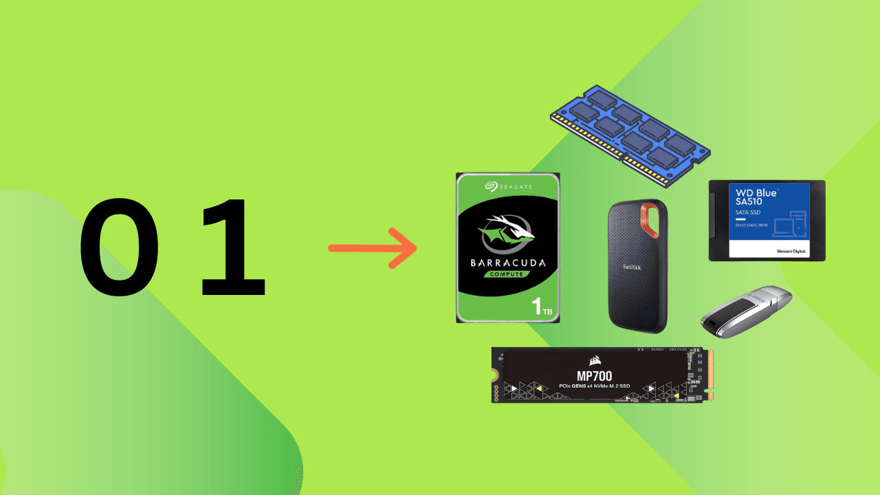 How are bits stored physically 