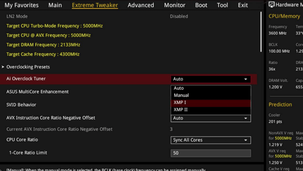 RAM overclocking in motherboard UEFI