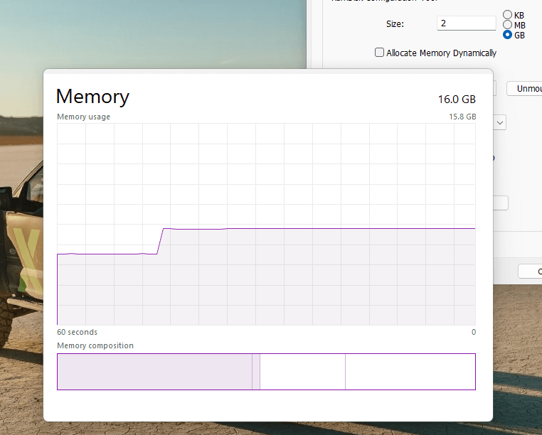 2GB Memory usage spike