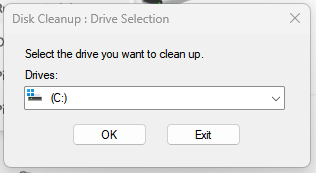 Choose the C drive