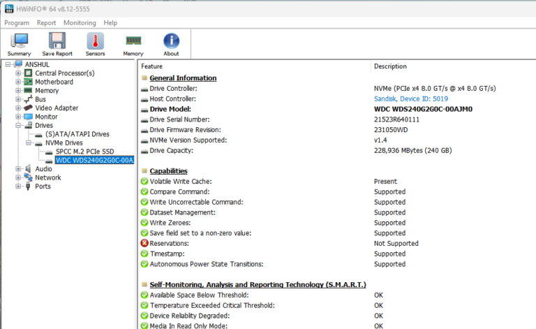 How to check which SSD or HDD I have?
