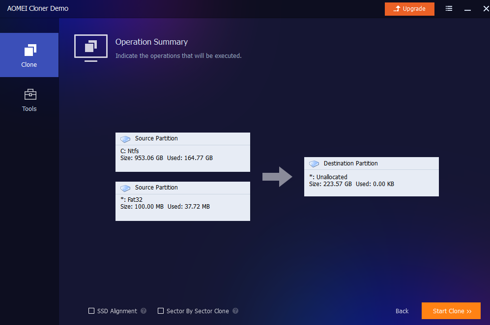 Check operation summary