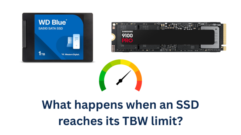 What happens when an SSD reaches its TBW limit?