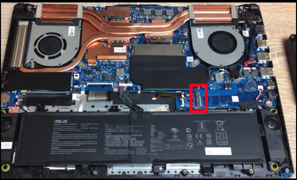 M.2 port on a laptop