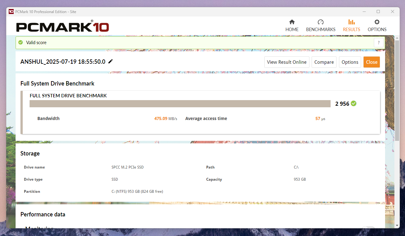 Silicon Power UD90 1TB PCMark 10 scores