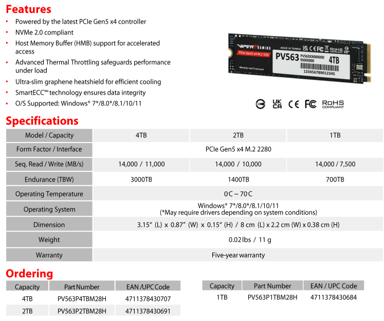 Patriot Viper PV563