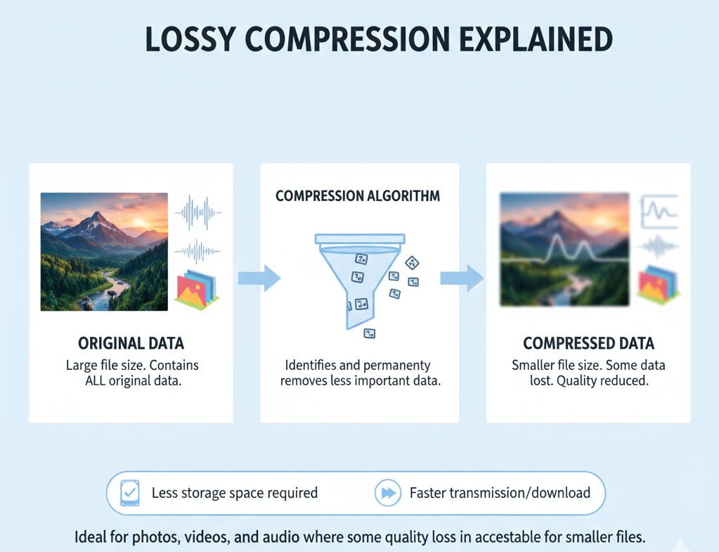 lossy data compression explained