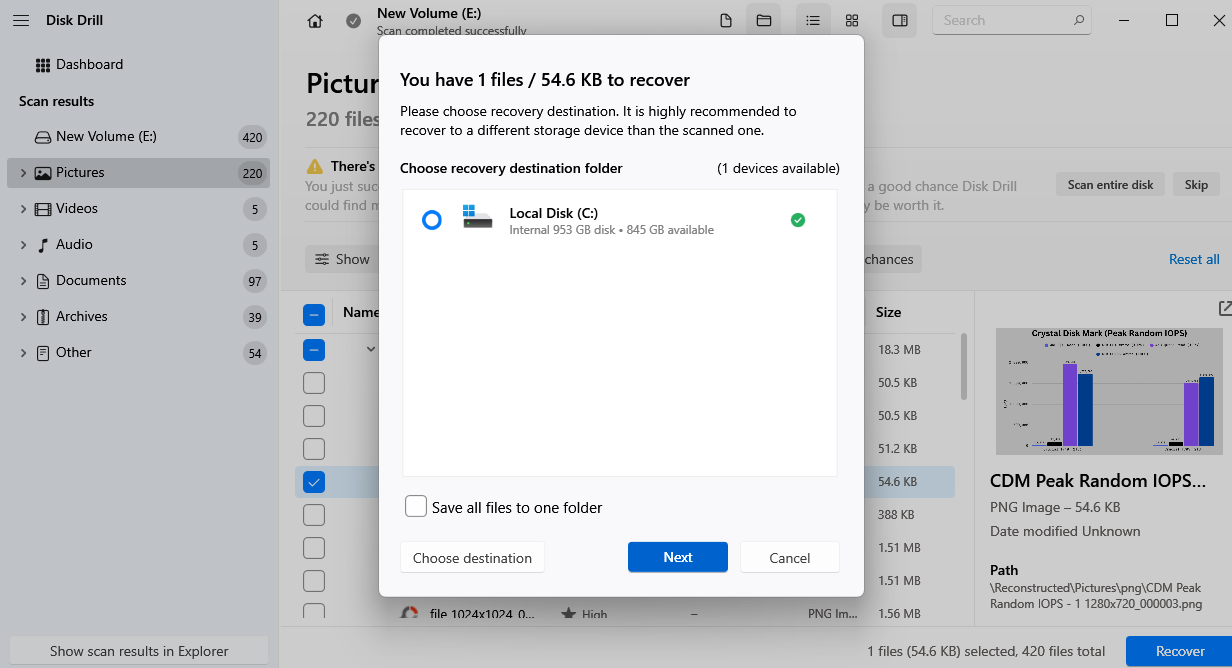 recovering found data