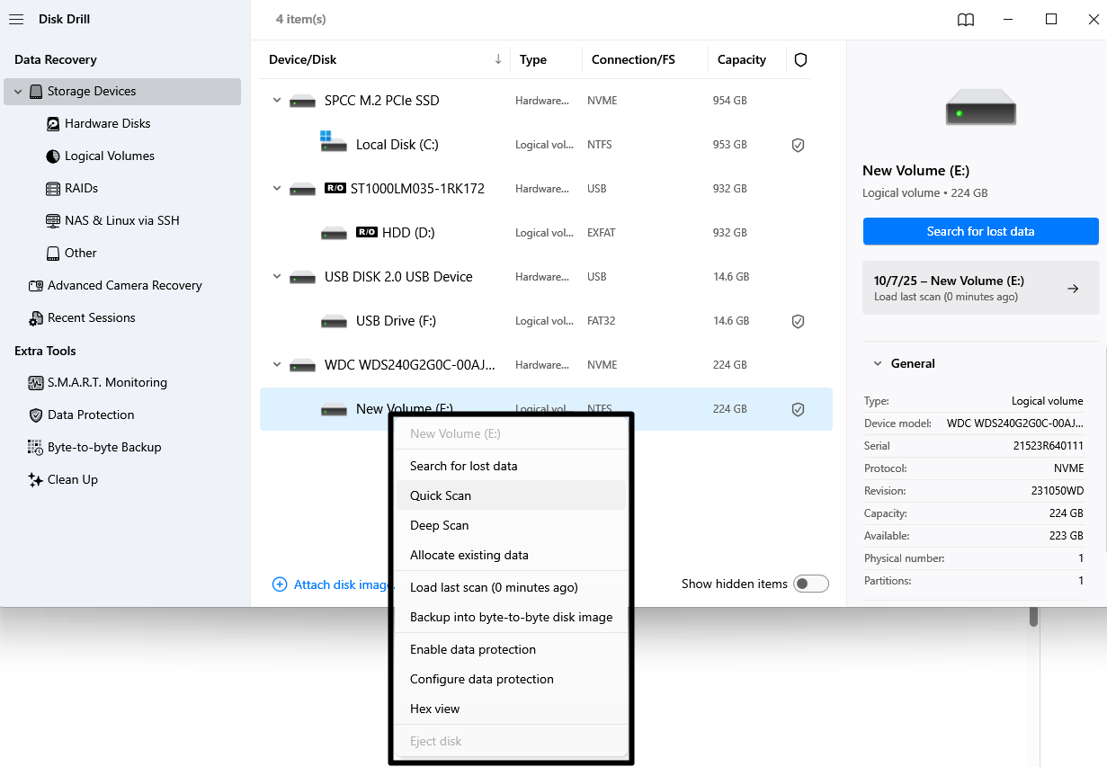 scan options and other features