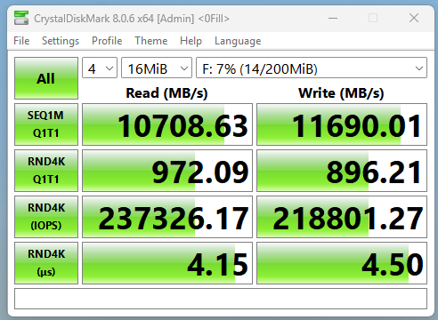 Real world CrystalDiskMark Benchmark of OSFMount RAM Drive