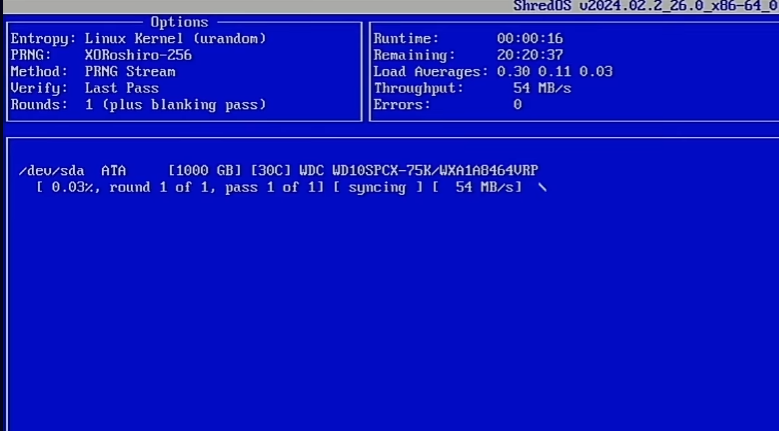 Wait for the erasure to complete
