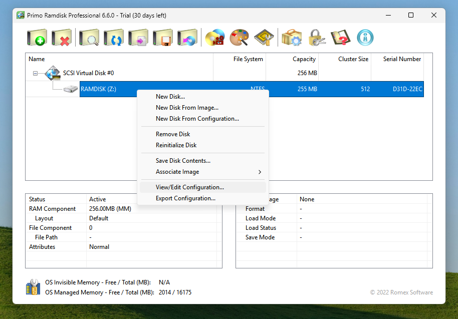Primo Ramdisk screenshot