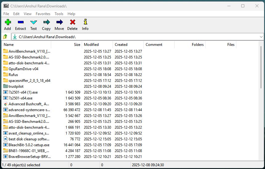 7-Zip screenshot 1