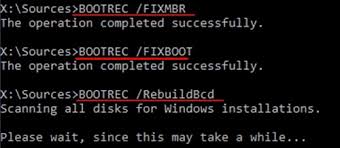 boot repair commands