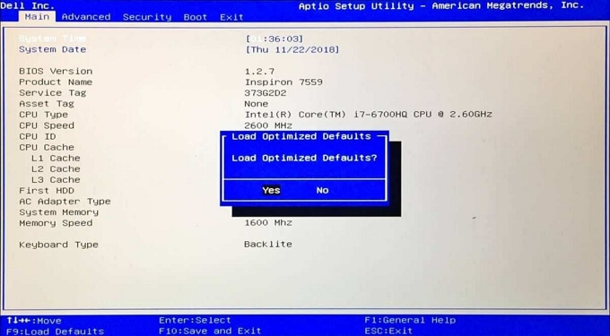load optimized defaults