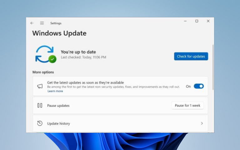 check windows for update