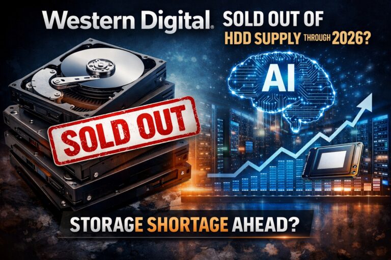 Western Digital Sold Out of Hard Drives for 2026 as AI Demand Reshapes Storage Market