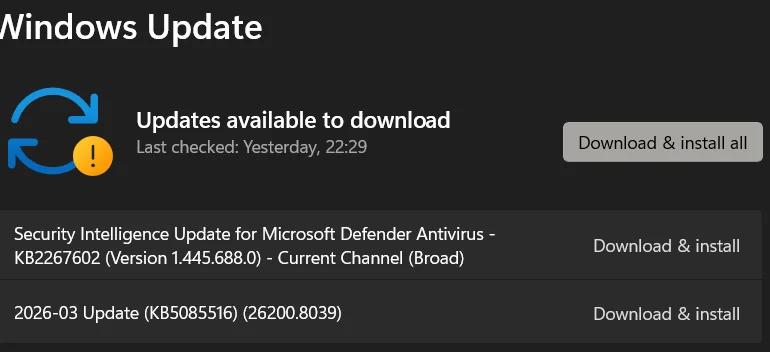 windows 11 kb5085516