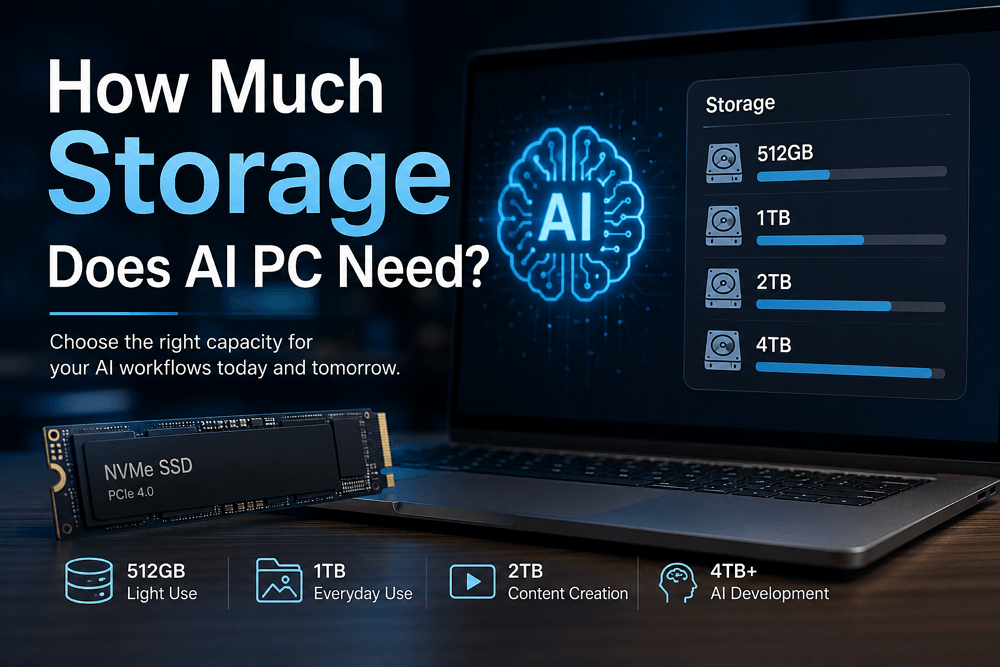 how much storage does ai pc need