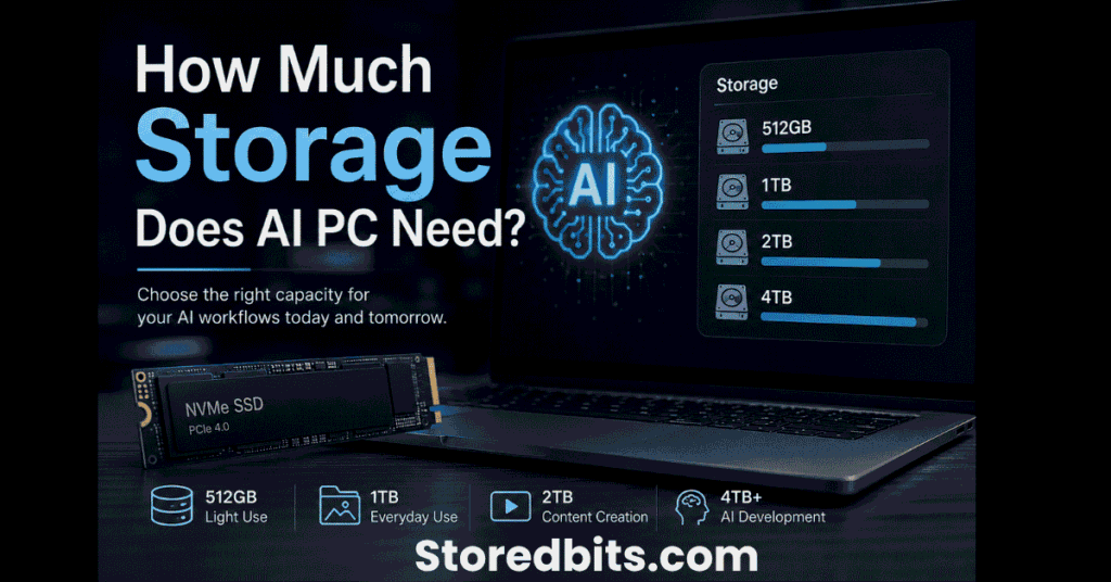 how much storage does ai pc need