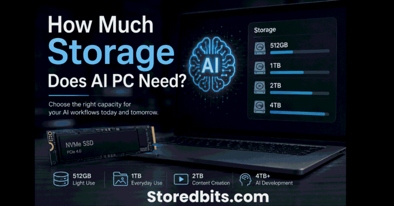 how much storage does ai pc need
