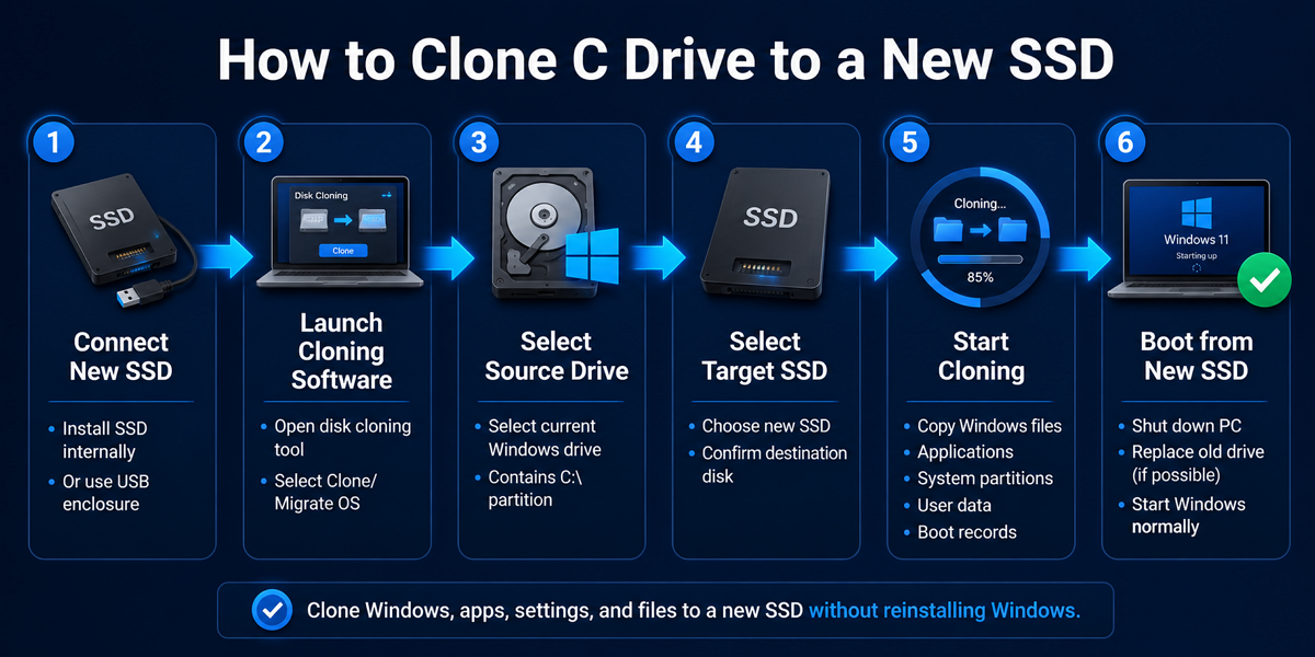 files transfer c drive to new ssd